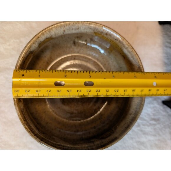 Handmade Studio Pottery Bowl Brown Glaze Signed  JWx - Picture 7 of 8